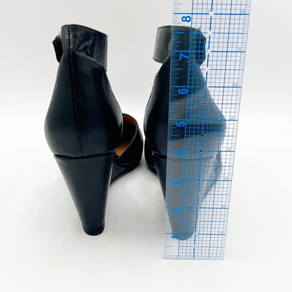 Jeffrey Campbell Tatum Wedge Heel Leather Ankle Strap Shoe - Picture 6 of 12